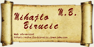 Mihajlo Birucić vizit kartica